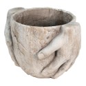 Clayre & Eef Planter 25x18x17 cm Grey Stone Hands