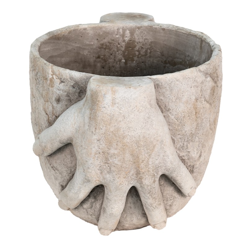 Clayre & Eef Planter 25x18x17 cm Grey Stone Hands