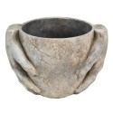 Clayre & Eef Planter 28x21x19 cm Grey Stone Hands