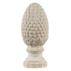 Clayre & Eef Figurine Pinecone Ø 13x31 cm Beige Stone