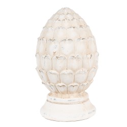 Clayre & Eef Decoration Pinecone Ø 10x18 cm Beige Stone