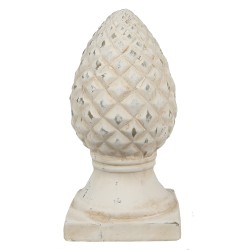 Clayre & Eef Figurine Pinecone Ø 14x28 cm Beige Stone