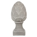 Clayre & Eef Beeld Dennenappel Ø 16x33 cm Grijs Steen