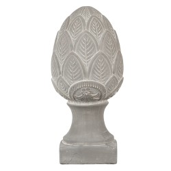 Clayre & Eef Figurine Pinecone Ø 16x33 cm Grey Stone