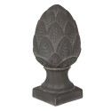 Clayre & Eef Beeld Dennenappel Ø 13x26 cm Grijs Steen