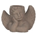 Clayre & Eef Indoor Planter Angel 23x13x17 cm Grey Stone