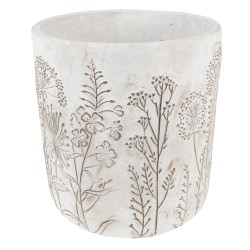 Clayre & Eef Planter Ø 20x21 cm Beige Stone Round