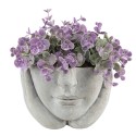 Clayre & Eef Planter Head Ø 11x11 cm Grey Stone