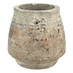 Clayre & Eef Planter Ø 19x18 cm Beige Brown Concrete Round