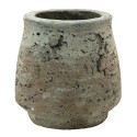 Clayre & Eef Bloempot  Ø 14x14 cm Beige Bruin Beton Rond