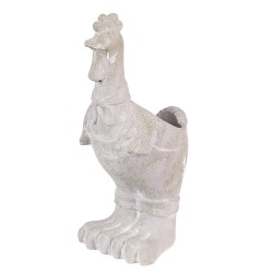 Clayre & Eef Fioriera Gallo 11x10x26 cm Grigio Pietra