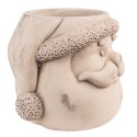 Clayre & Eef Planter Santa Claus 22x20x17 cm Beige Stone