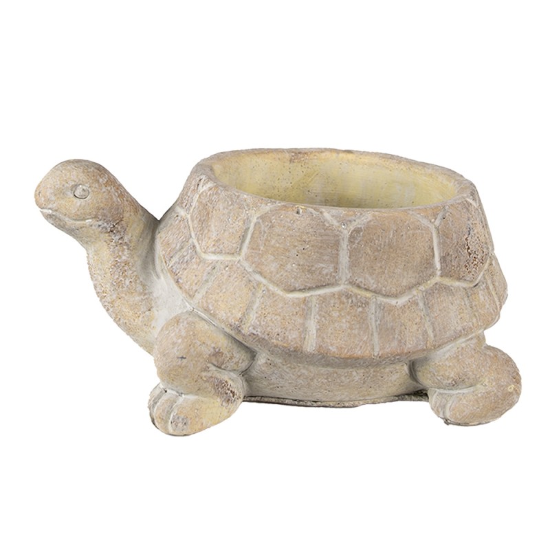 Clayre & Eef Planter Turtle 22x16x10 cm Beige Stone