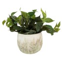 Clayre & Eef Pot de fleurs Ø 23x18 cm Beige Vert Pierre Tiges de blé