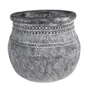 Clayre & Eef Blumentopf Ø 32x29 cm Grau Stein Rund