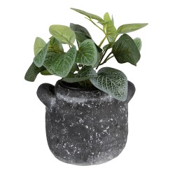 Clayre & Eef Pot de fleurs 17x15x13 cm Gris Pierre Rond