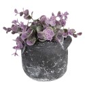 Clayre & Eef Bloempot  13x11x9 cm Grijs Steen Rond