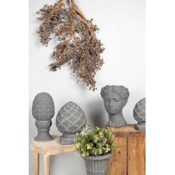 Clayre & Eef Decoration Pinecone Ø 18x24 cm Grey Stone