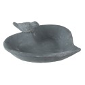 Clayre & Eef Bird Feeder Tray Heart 26x26x10 cm Grey Stone