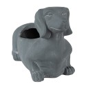 Clayre & Eef Innenblumentopf Hund 30x12x16 cm Grau Stein