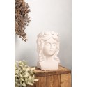 Clayre & Eef Planter Head 20x17x30 cm Grey Stone