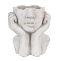 Clayre & Eef Indoor Planter Woman 20x17x22 cm Grey Stone