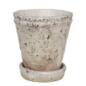 Clayre & Eef Bloempot  Ø 13x14 cm Beige Steen