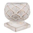 Clayre & Eef Planter Ø 18x17 cm White Stone