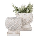 Clayre & Eef Planter Ø 18x17 cm White Stone