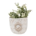 Clayre & Eef Planter Ø 17x14 cm White Stone