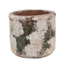 Clayre & Eef Pot de fleurs Ø 17x15 cm Beige Vert Terre cuite