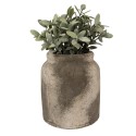 Clayre & Eef Pot de fleurs Ø 18x20 cm Gris Beige Terre cuite