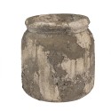 Clayre & Eef Planter Ø 14x13 cm Grey Beige Terracotta