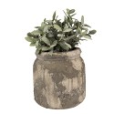 Clayre & Eef Blumentopf Ø 14x13 cm Grau Beige Terrakotta