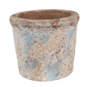 Clayre & Eef Bloempot Ø 15x13 cm Beige Blauw Terracotta