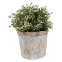 Clayre & Eef Pot de fleurs Ø 15x13 cm Beige Bleu Terre cuite