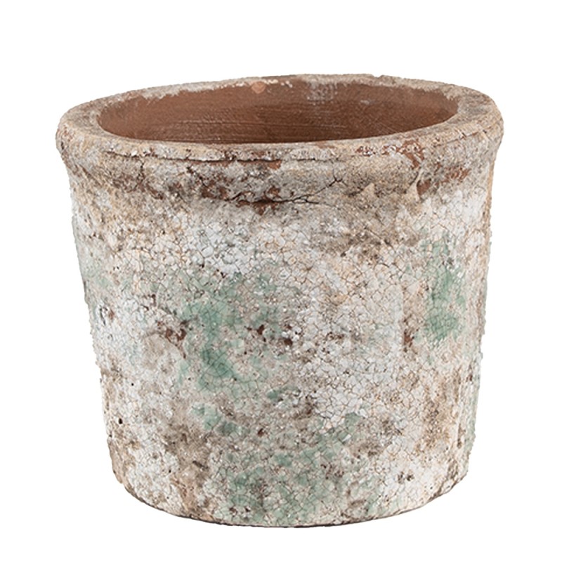 Clayre & Eef Pot de fleurs Ø 13x11 cm Beige Terre cuite