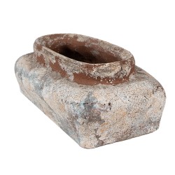 Clayre & Eef 22x12x8 cm Beige Blu  Terracotta