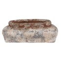 Clayre & Eef Pot de fleurs 22x12x8 cm Beige Bleu Terre cuite