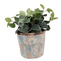 Clayre & Eef Bloempot Ø 23x20 cm Beige Blauw Terracotta