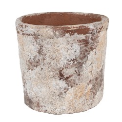 Clayre & Eef Bloempot Ø 18x15 cm Beige Terracotta