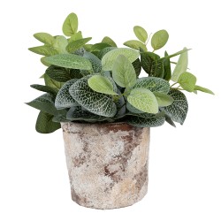 Clayre & Eef Pot de fleurs Ø 18x15 cm Beige Terre cuite