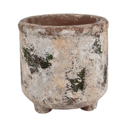 Clayre & Eef Pot de fleurs Ø 17x17 cm Beige Terre cuite