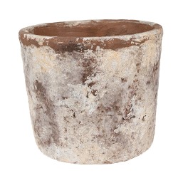 Clayre & Eef Bloempot Ø 16x14 cm Beige Terracotta