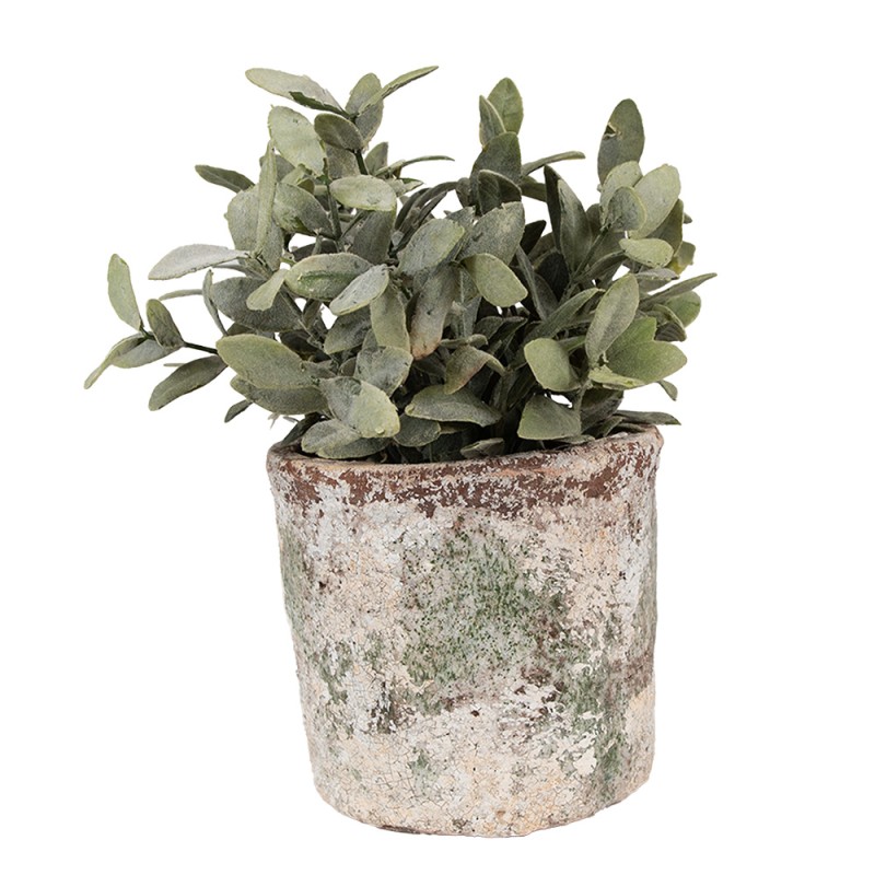 Clayre & Eef Pot de fleurs Ø 13x12 cm Beige Terre cuite