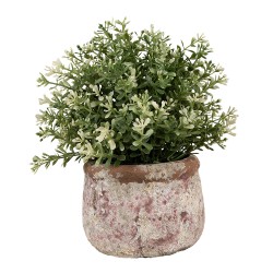 Clayre & Eef Blumentopf Ø 13x9 cm Beige Terrakotta