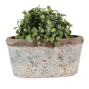 Clayre & Eef Planter 19x11x10 cm Beige Blue Terracotta