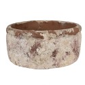 Clayre & Eef Planter Ø 23x11 cm Beige Brown Terracotta