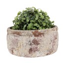 Clayre & Eef Pot de fleurs Ø 18x8 cm Beige Marron Terre cuite