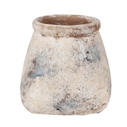 Clayre & Eef Pot de fleurs 18x18x17 cm Beige Terre cuite